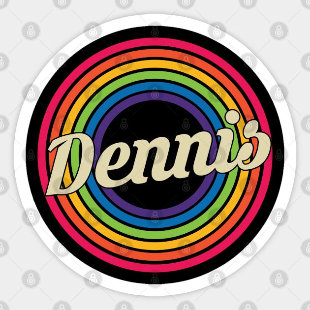 Dennis - Retro Rainbow Style Sticker by MaydenArt